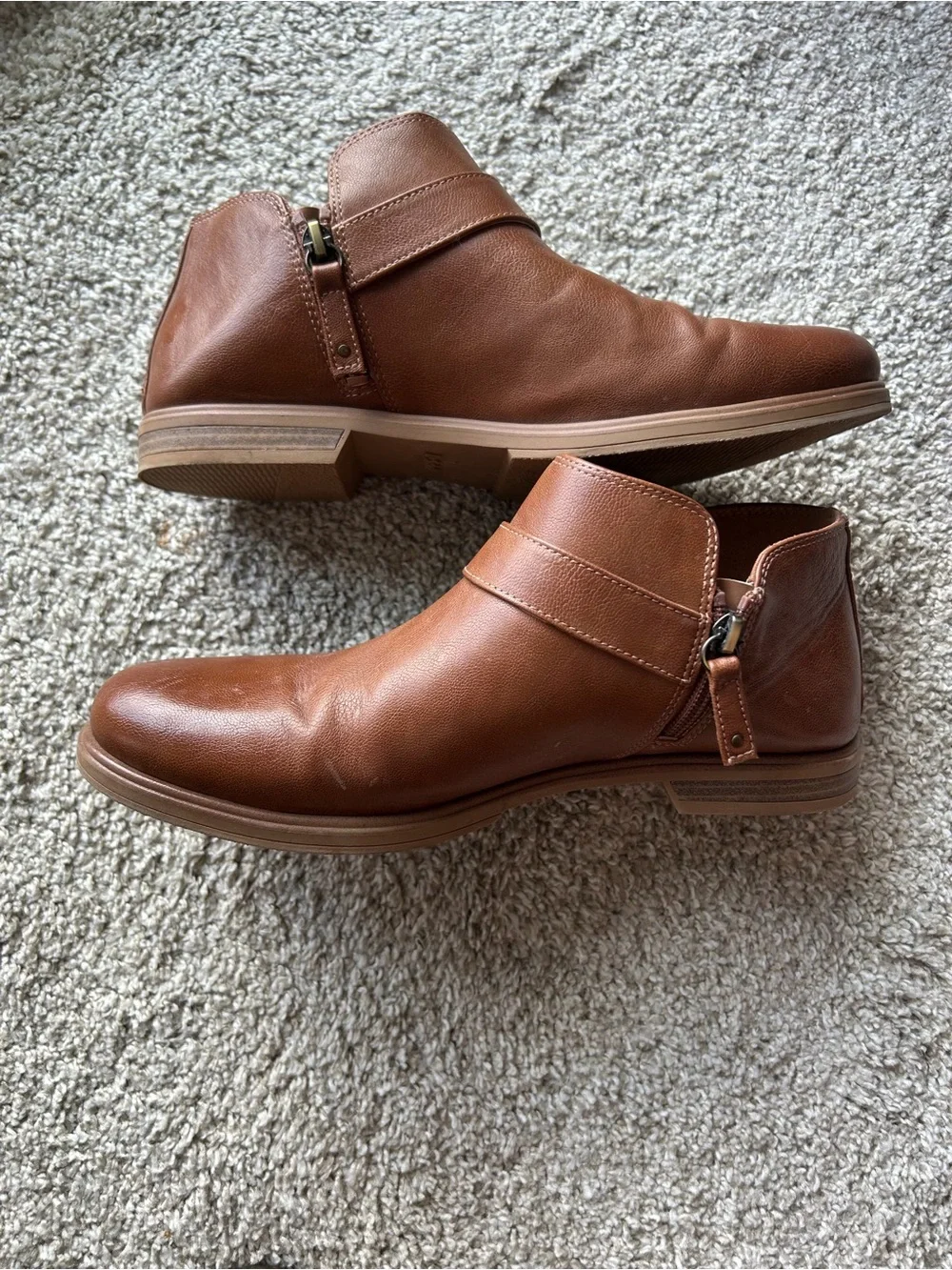 Brown Women’s Booties Dr Scholls EUC